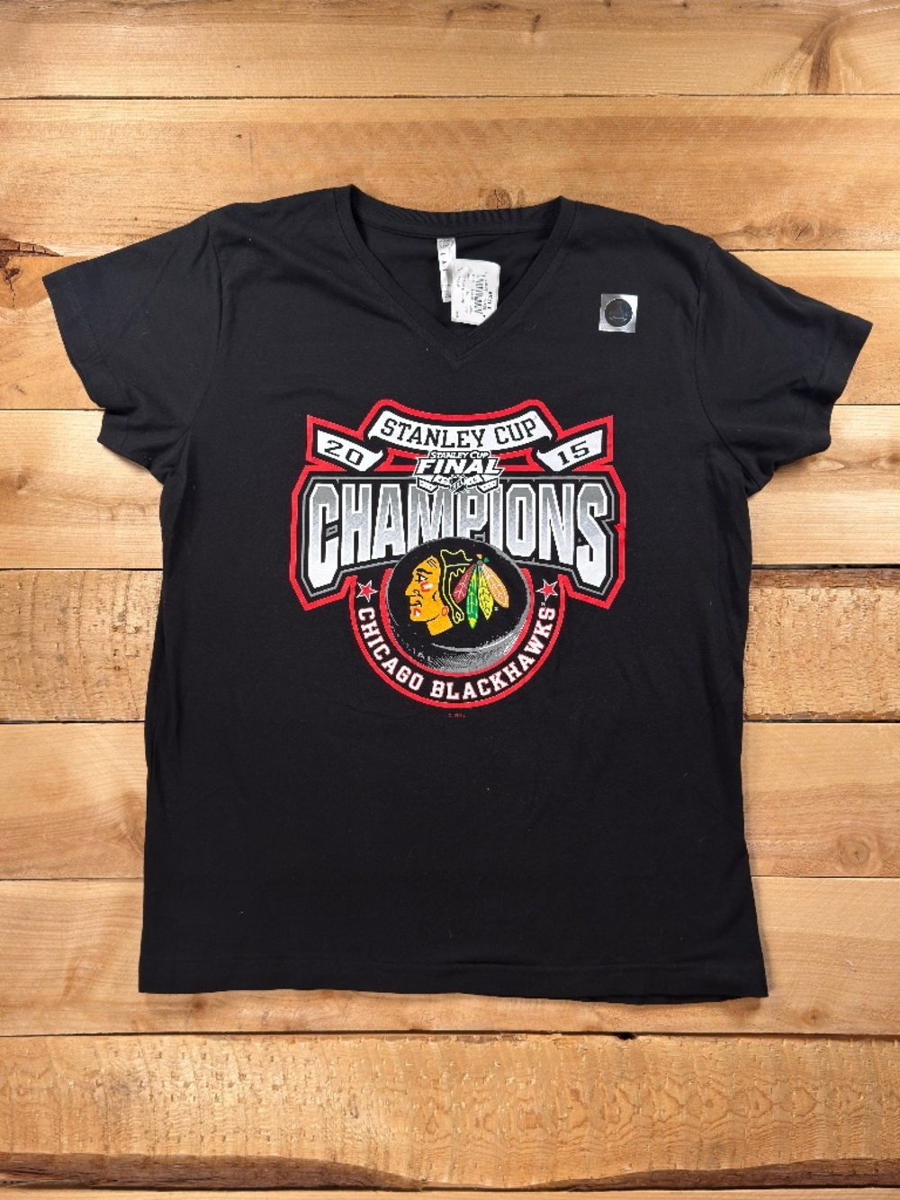 Chicago Blackhawks 2015 Stanley Cup Champions Tee Women XL NHL Shirt